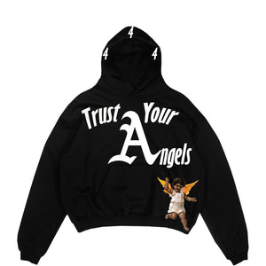 Trust Your Angel Hoodie “Off Black”